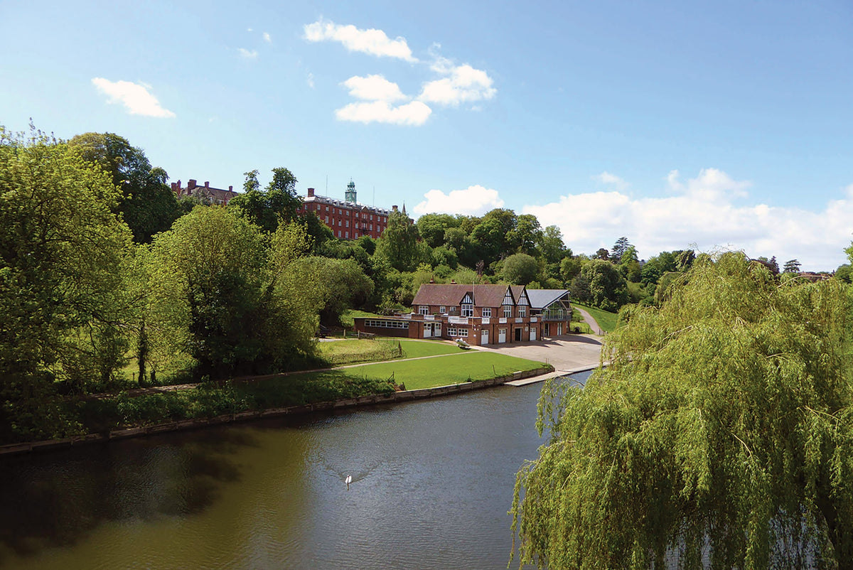 Walking the Shropshire Way - Route Photos - Shrewsbury School from Kingsland Bridge (Stage 1)