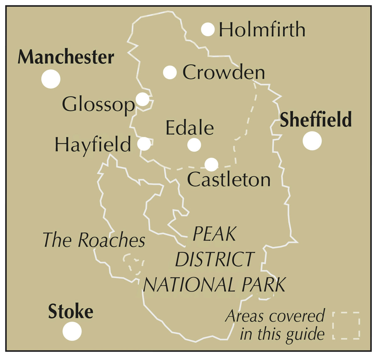 Scrambles in the Dark Peak - Location Map