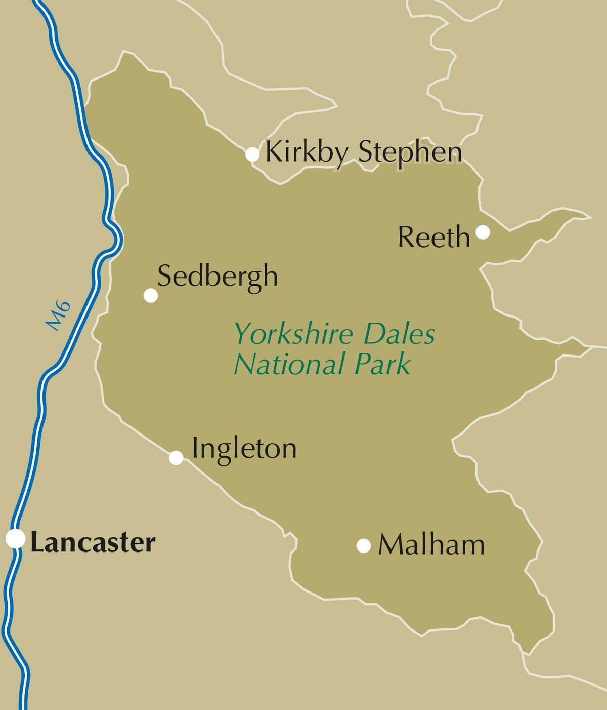 Cycling in the Yorkshire Dales - Location Map