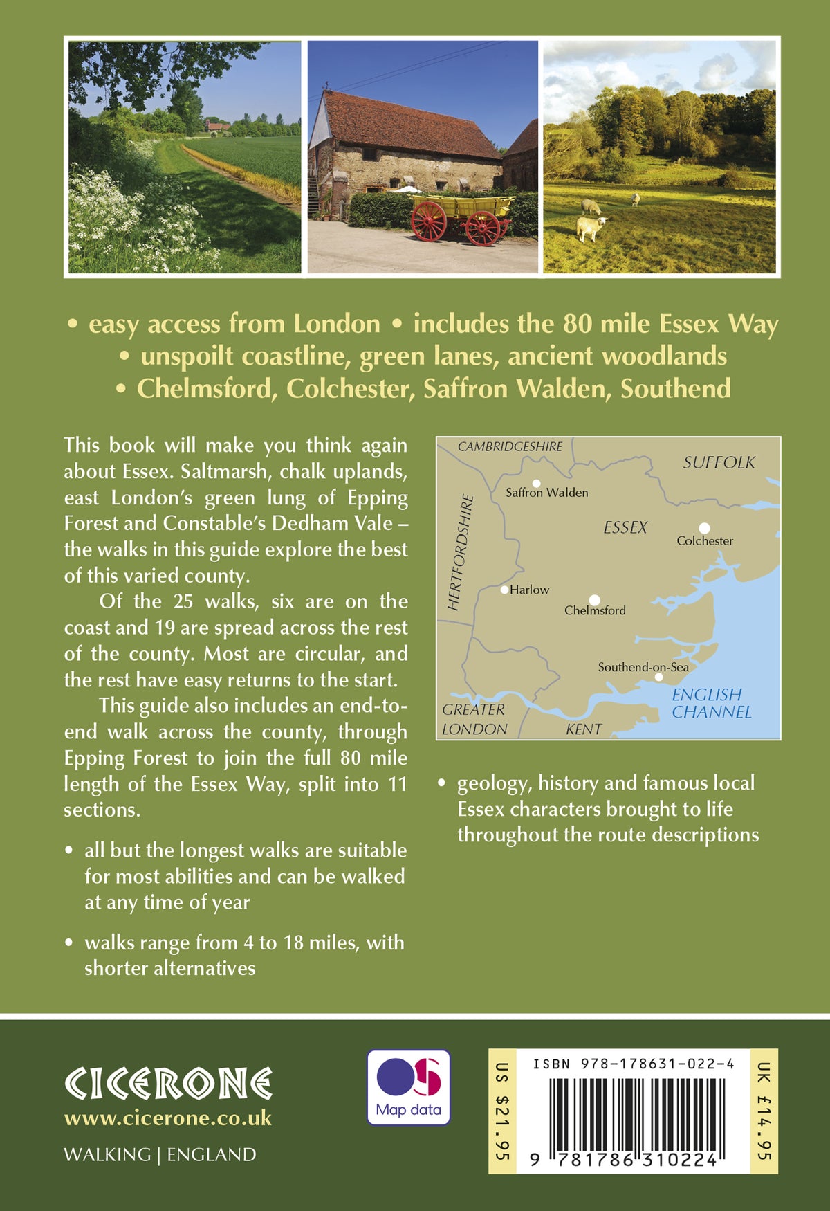 Walking in Essex - Back Cover