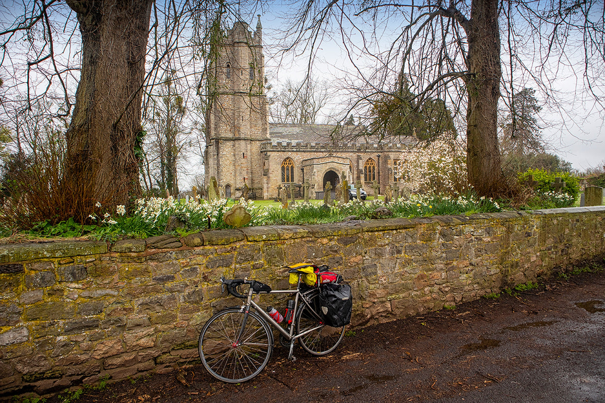 Cycling Land's End to John o' Groats - Route Photos - Parked up outside St Giles’ Church in Bradford-on-Tone