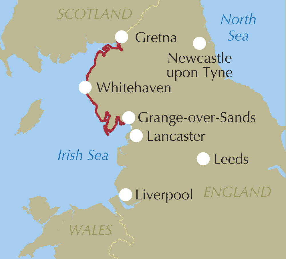 Walking the King Charles III England Coast Path: North West - Cumbria Map Booklet - Location Map