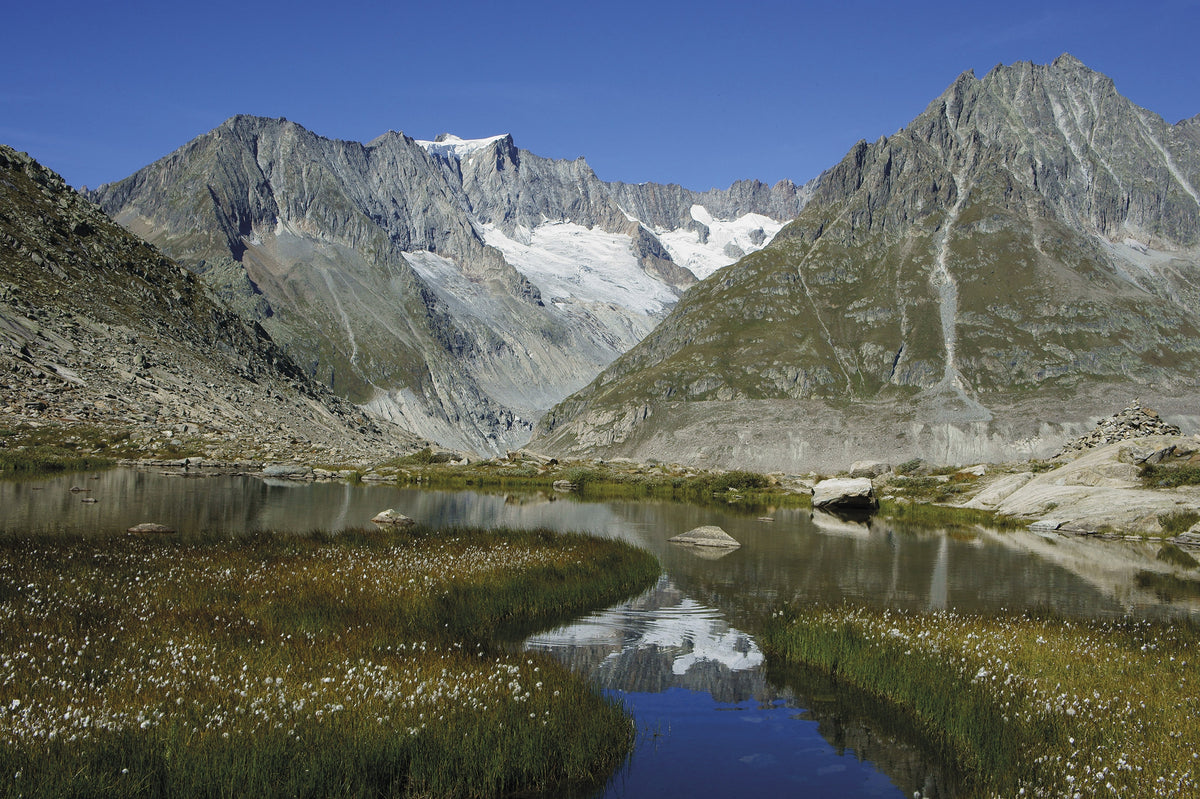 Fifty Years of Adventure - Route Photos - The tiny Märjelasee, passed just before reaching the Aletschgletscher, Switzerland (Kev Reynolds)