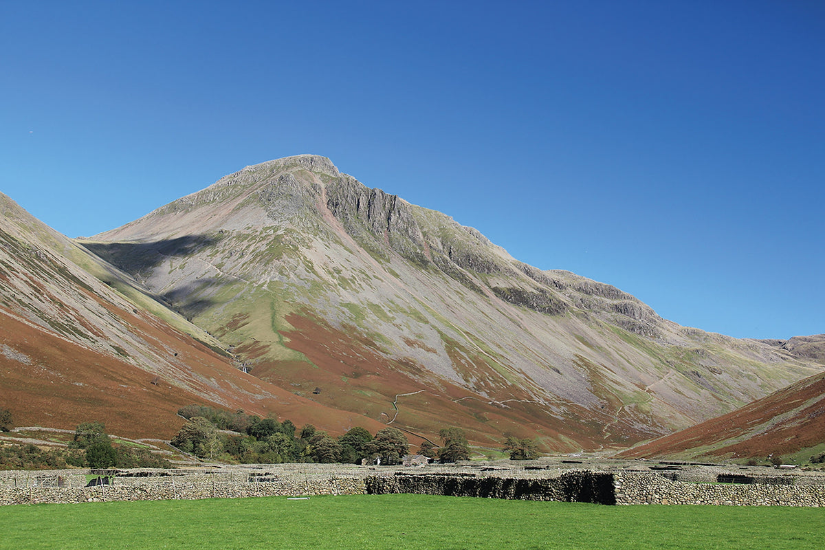 Walking the Lake District Fells - Wasdale - Route Photos - Great Gable from Wasdale Head – the classic view