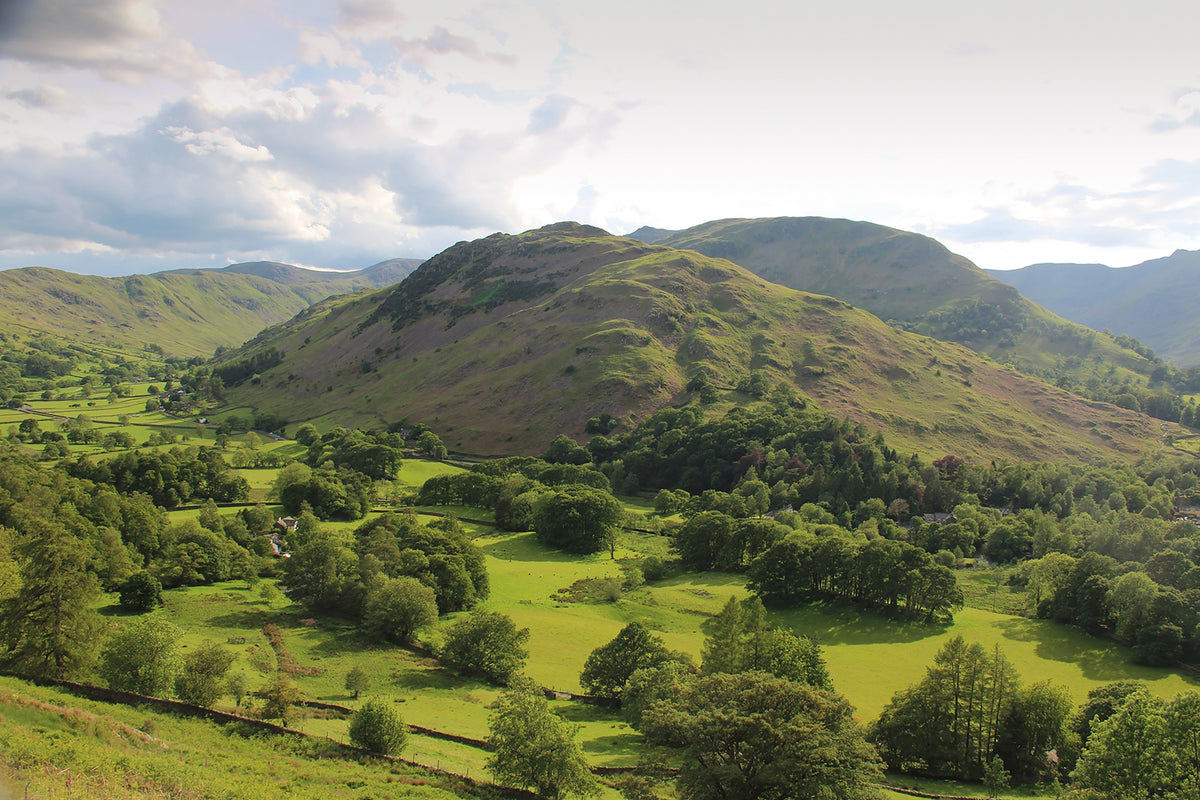 Walking the Lake District Fells - Patterdale  - Route Photos - Arnison Crag from below Boredale Hause