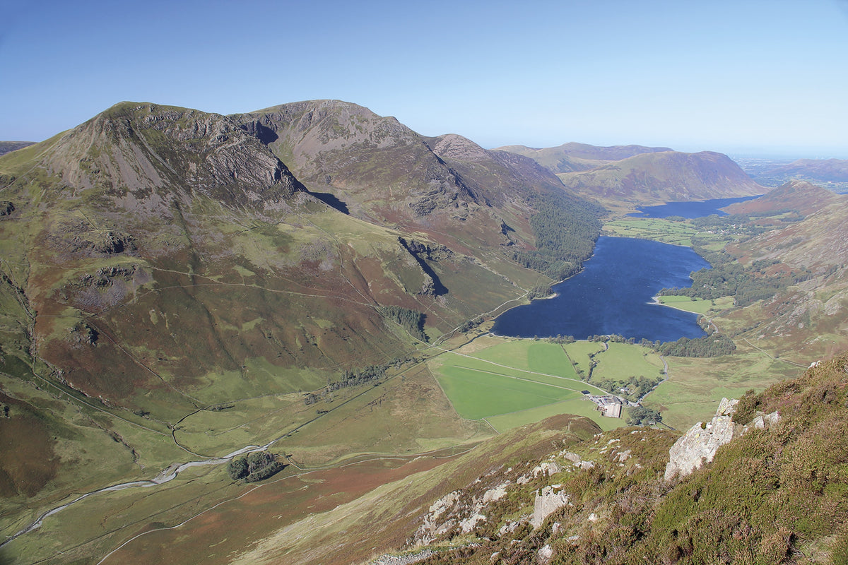 Walking the Lake District Fells - Buttermere - Route Photos - High Crag and High Stile from Fleetwith Pike (The Buttermere Round)