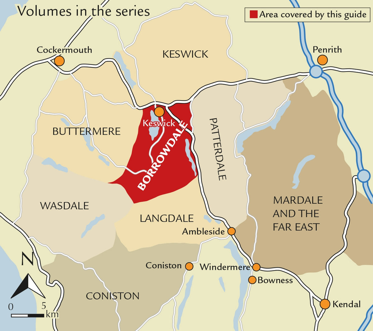 Walking the Lake District Fells - Borrowdale - Location Map