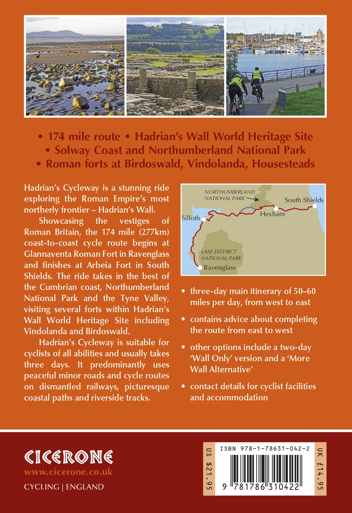 Hadrian's Cycleway - Back Cover