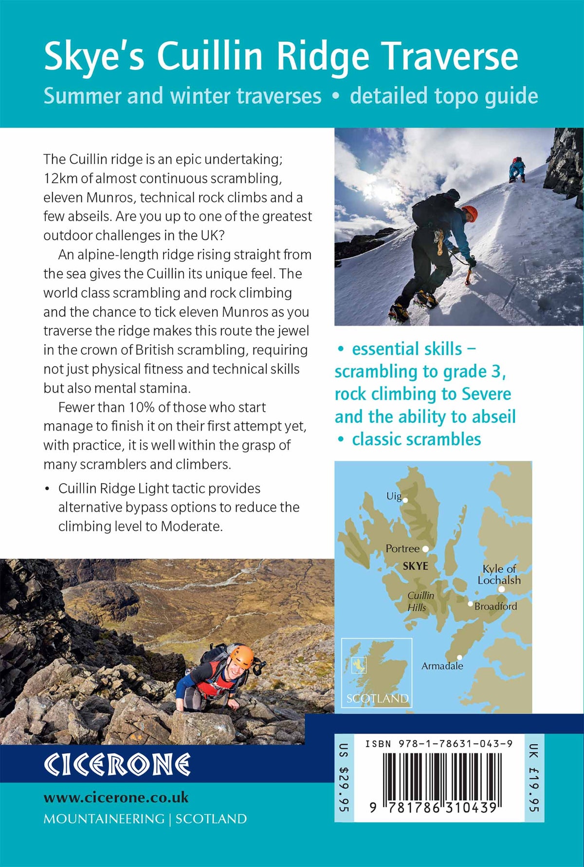 Skye's Cuillin Ridge Traverse - Back Cover