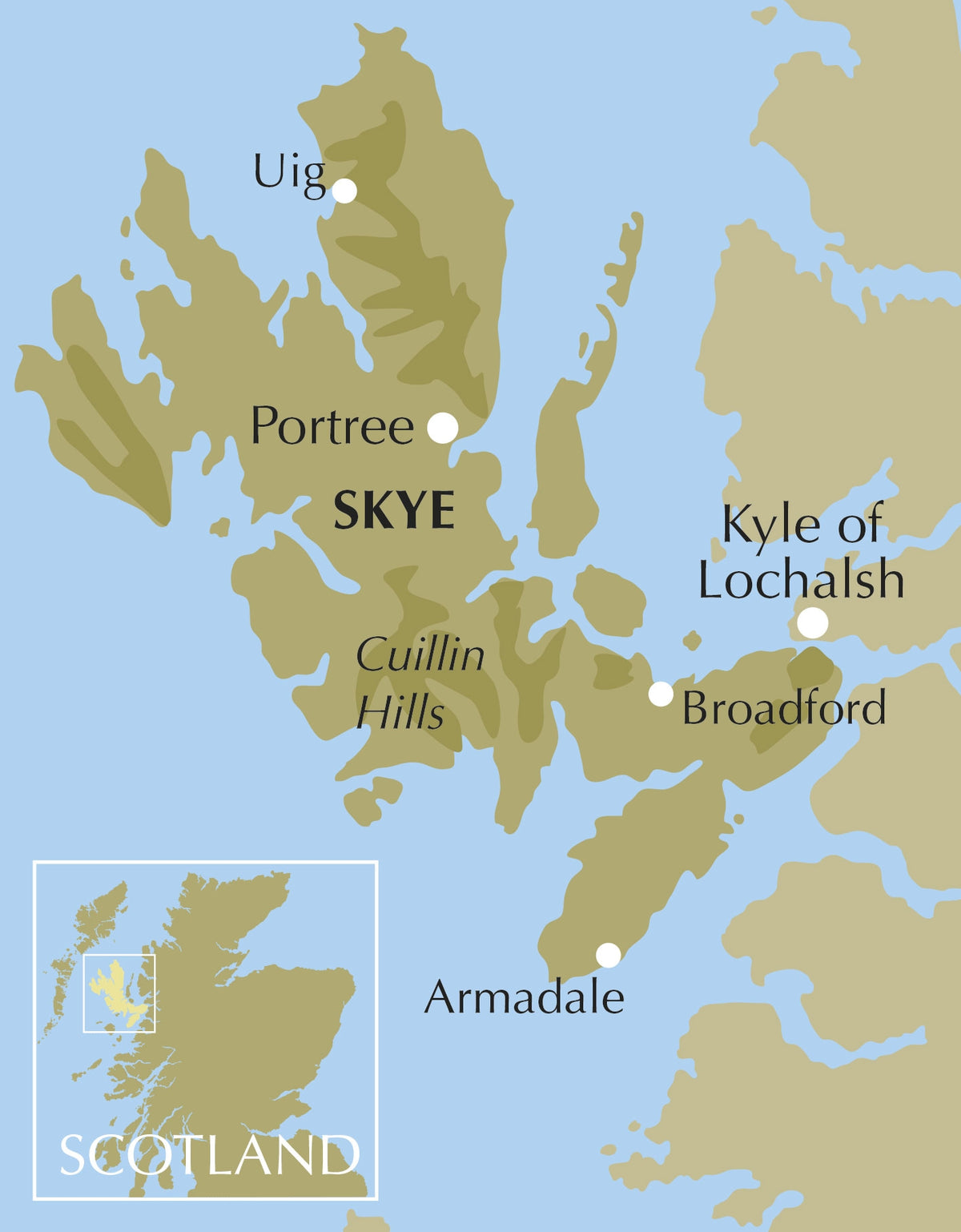 Skye's Cuillin Ridge Traverse - Location Map