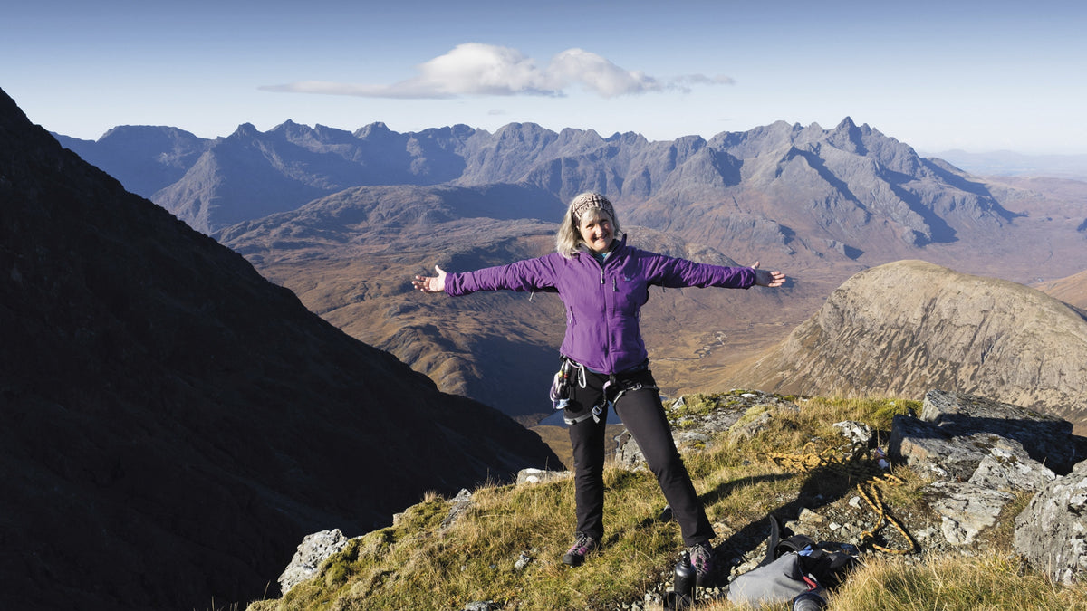 Skye's Cuillin Ridge Traverse - Route Photos - View to Cuillin Ridge from summit  of Clach Glas  (Classic  scramble 9)