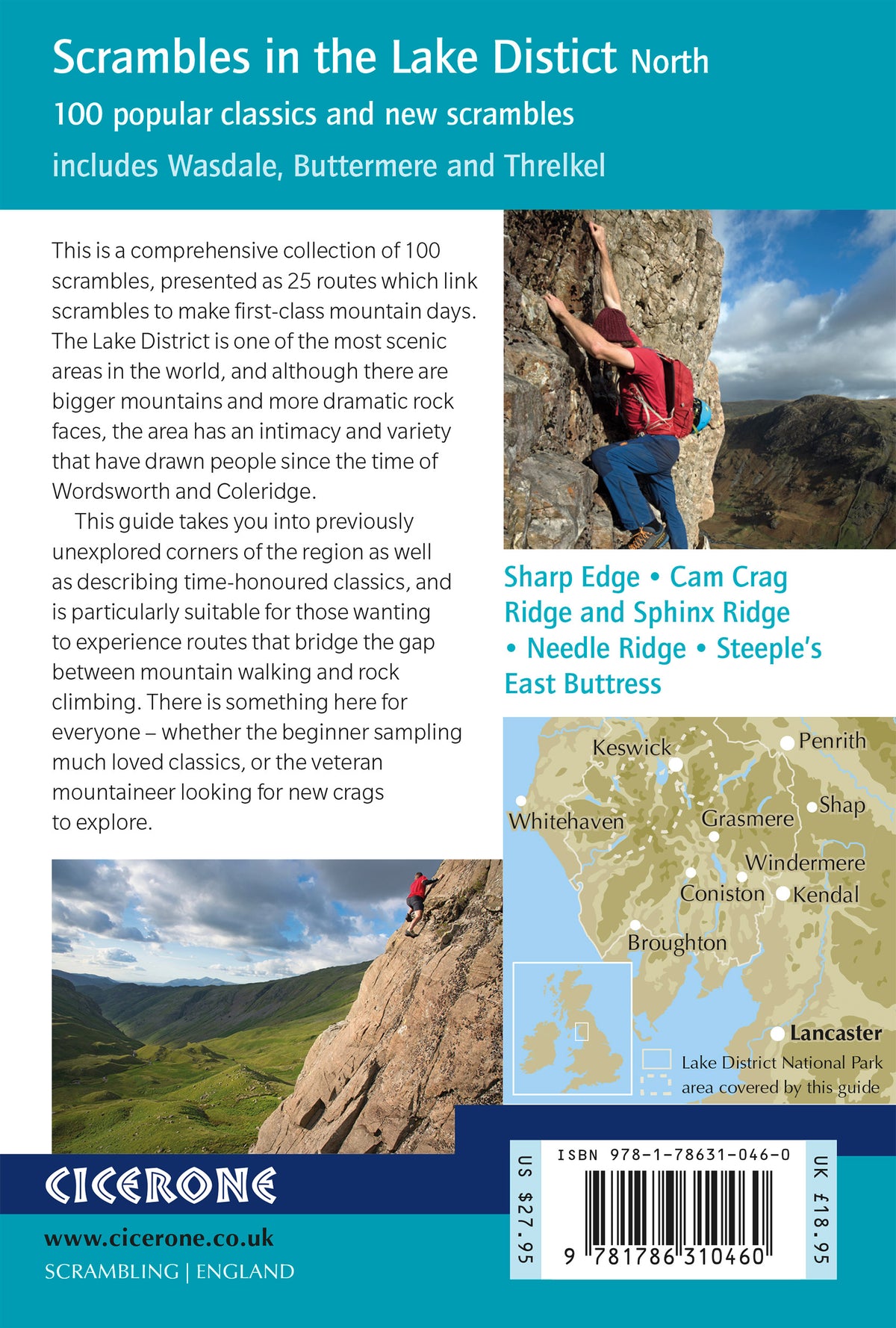Scrambles in the Lake District - North - Back Cover