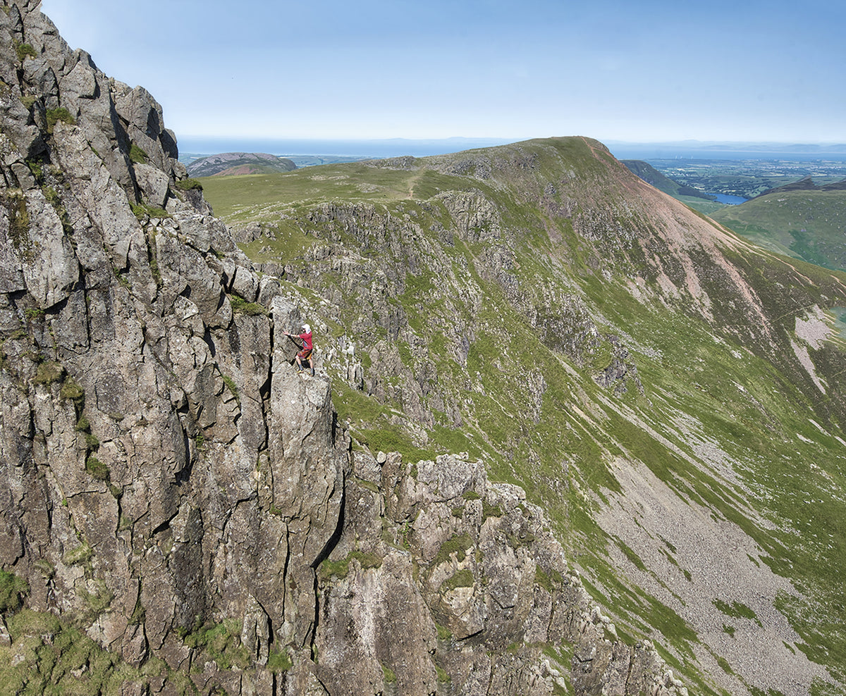 Scrambles in the Lake District - North - Route Photos - The exposed upper arête of Sunday Best, Chapel Crags (Scramble 47, Route 13)