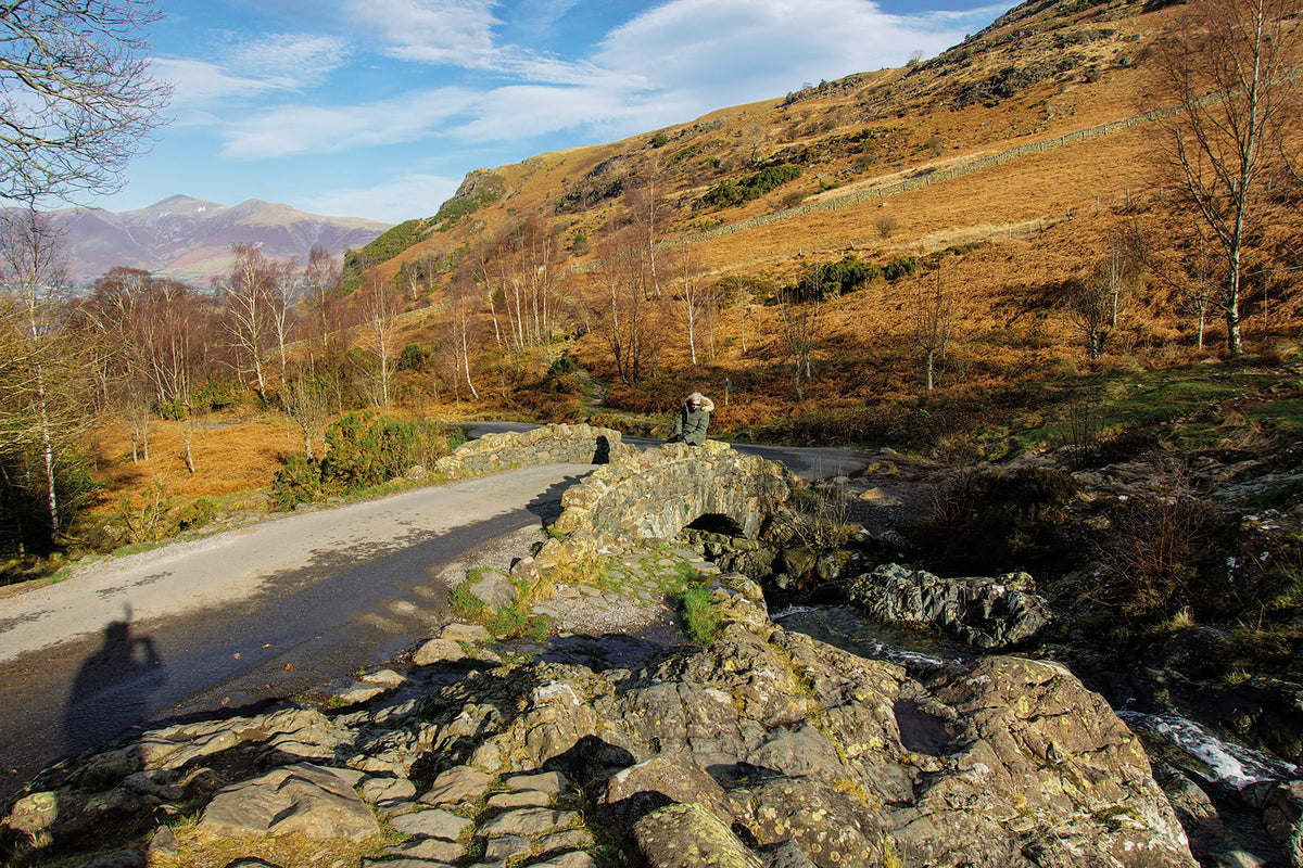 Walking the Tour of the Lake District - Route Photos - Ashness Bridge, spanning pretty Barrow Beck, is a popular beauty spot