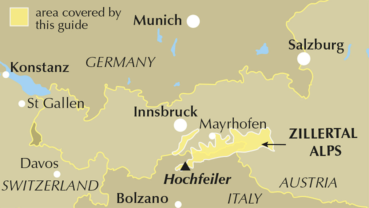 Trekking in Austria's Zillertal Alps - Location Map