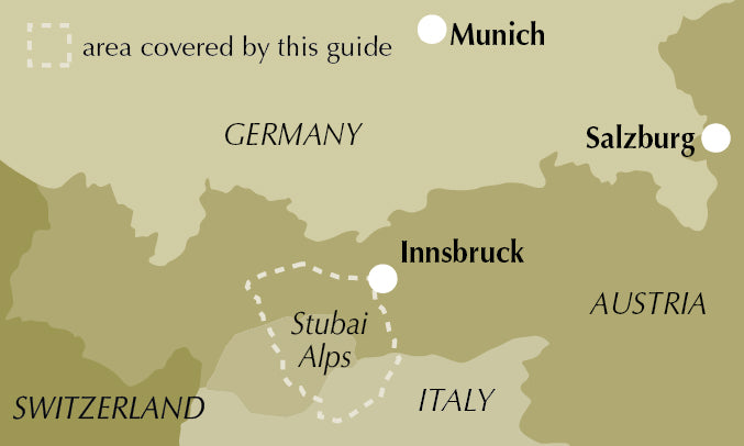 Trekking in Austria's Stubai Alps - Location Map
