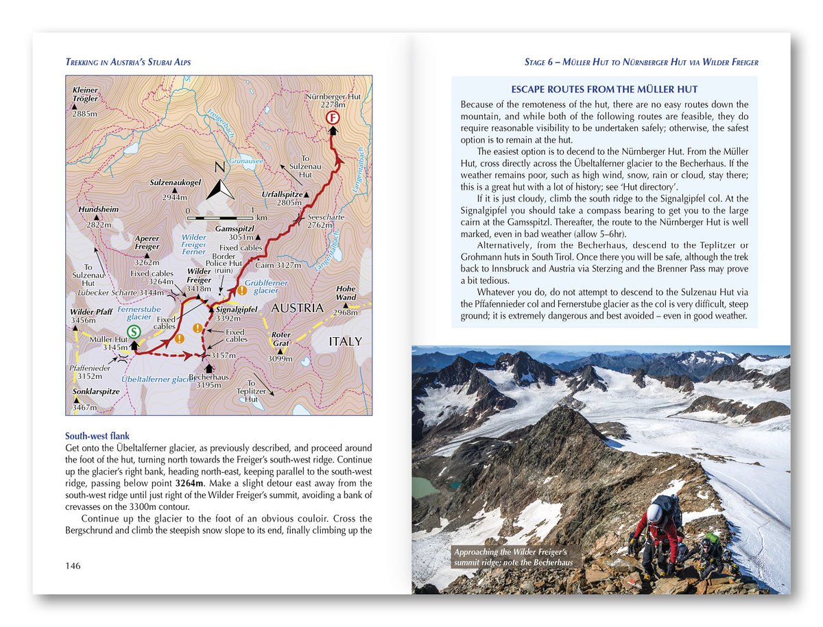 Trekking in Austria's Stubai Alps - Route Photos