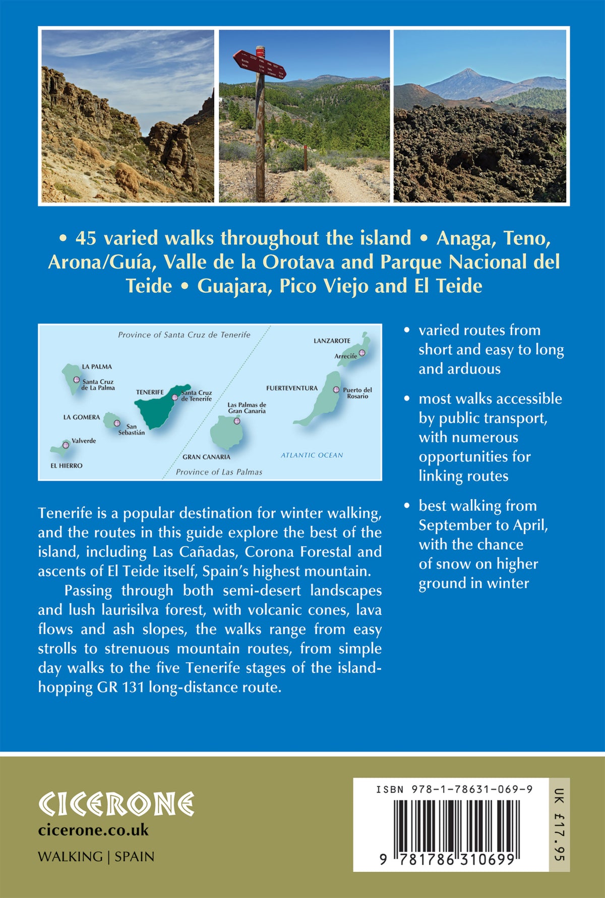 Walking on Tenerife - Back Cover