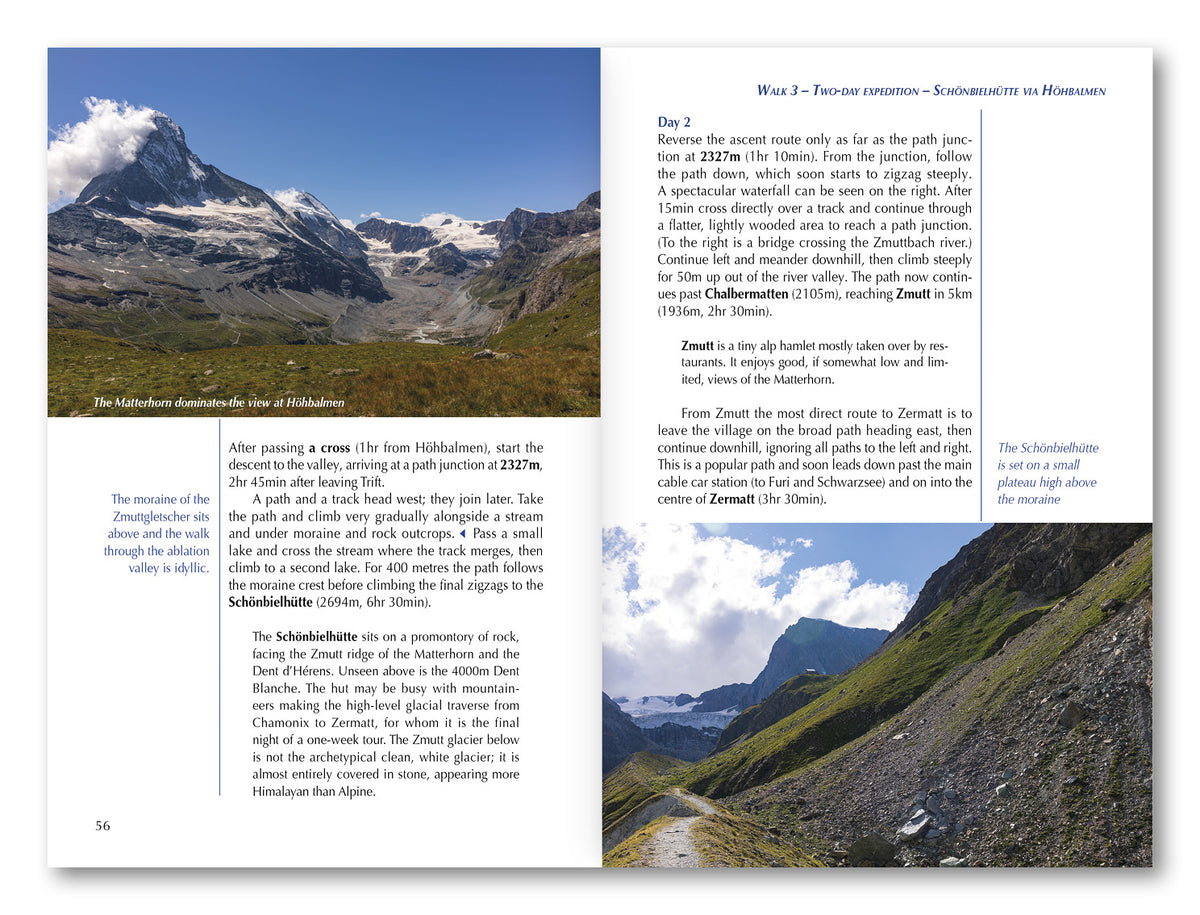 Walking in Zermatt and Saas-Fee - Route Photos