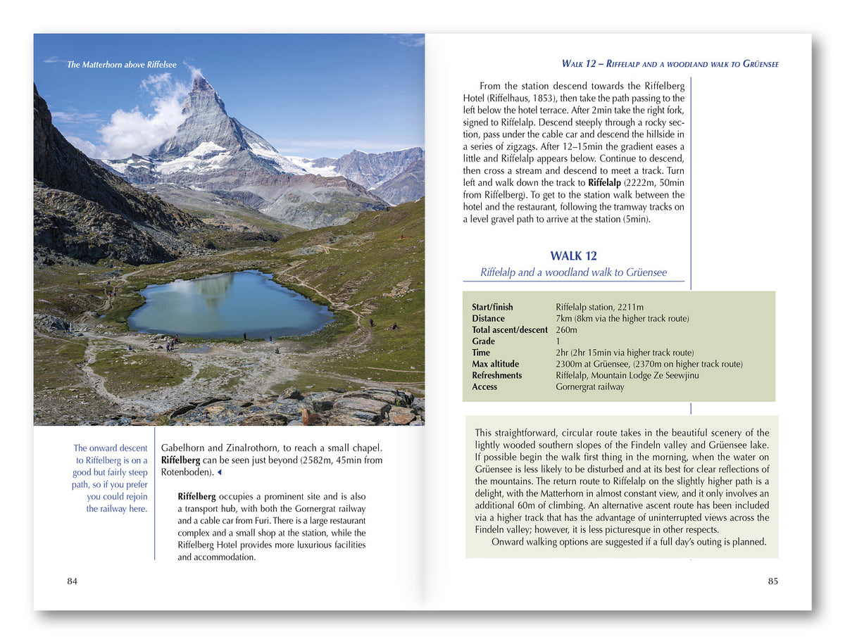 Walking in Zermatt and Saas-Fee - Route Photos