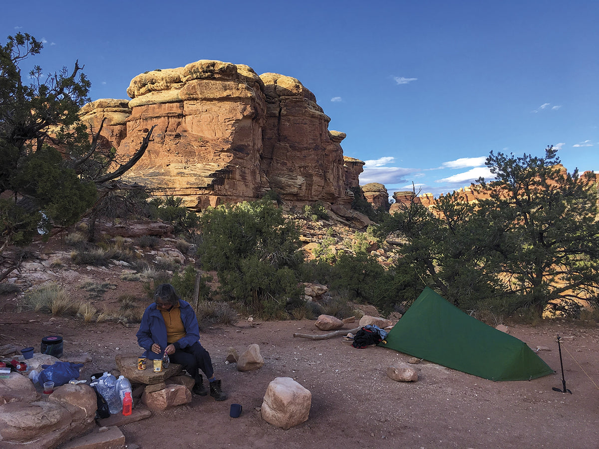 The Book of the Bivvy - Route Photos - Tarp tent, Utah Canyonlands