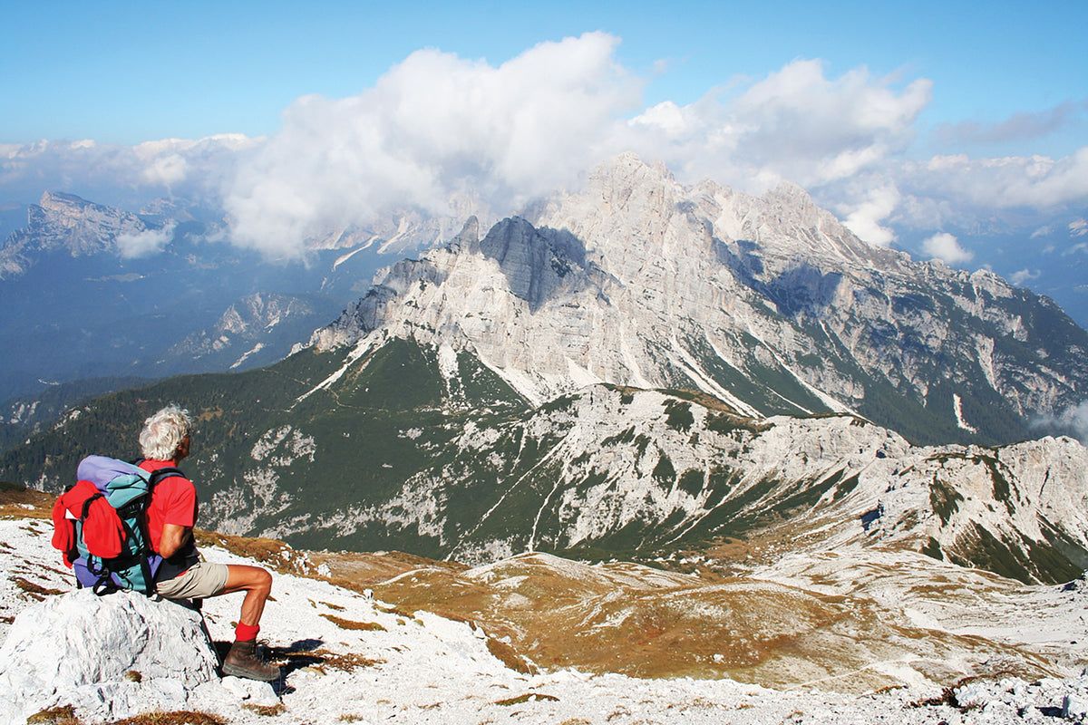 Alta Via 1 - Trekking in the Dolomites - Route Photos - Superb views are enjoyed near Forcella de Zita Sud (Stage 10)