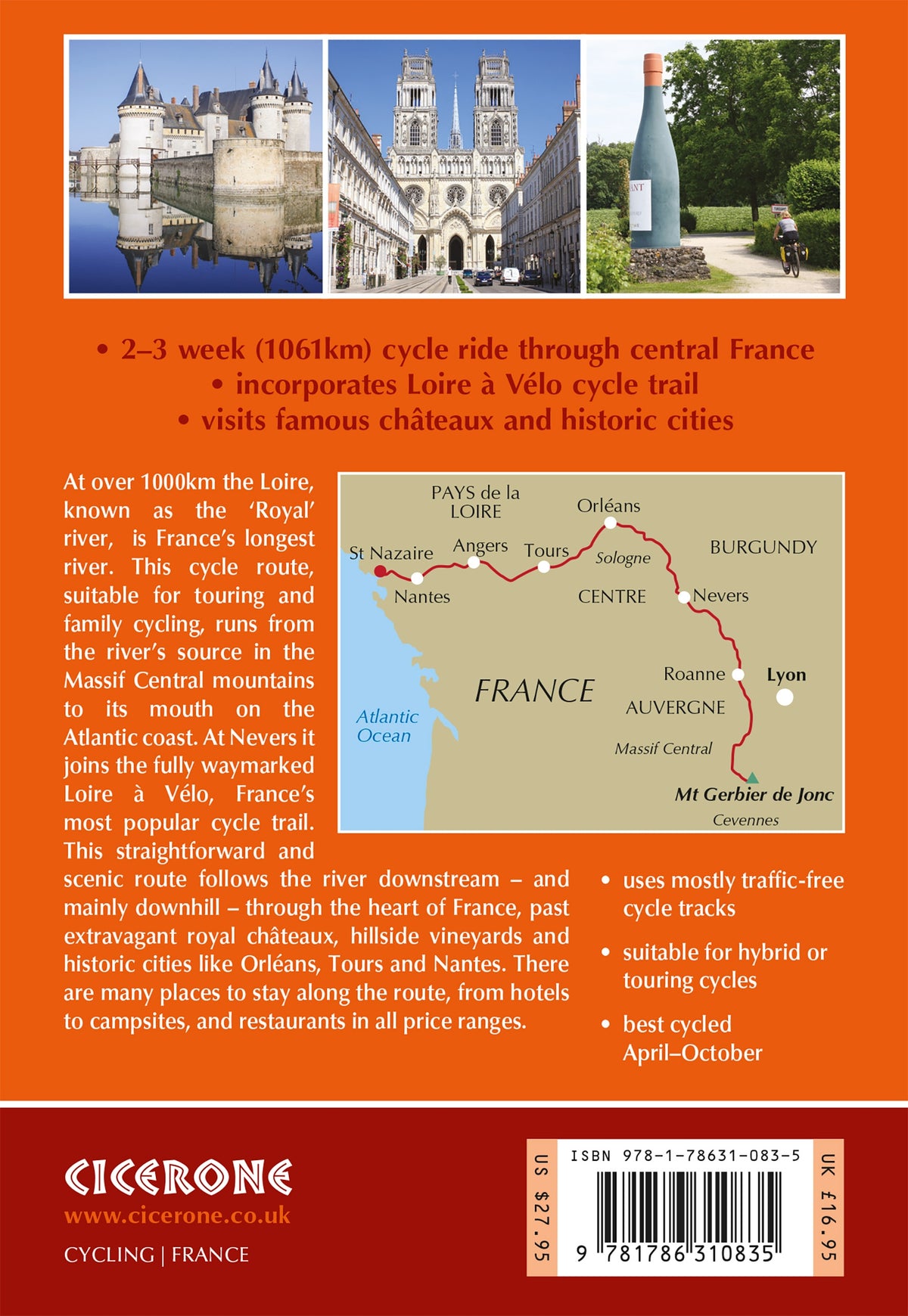The River Loire Cycle Route - Back Cover