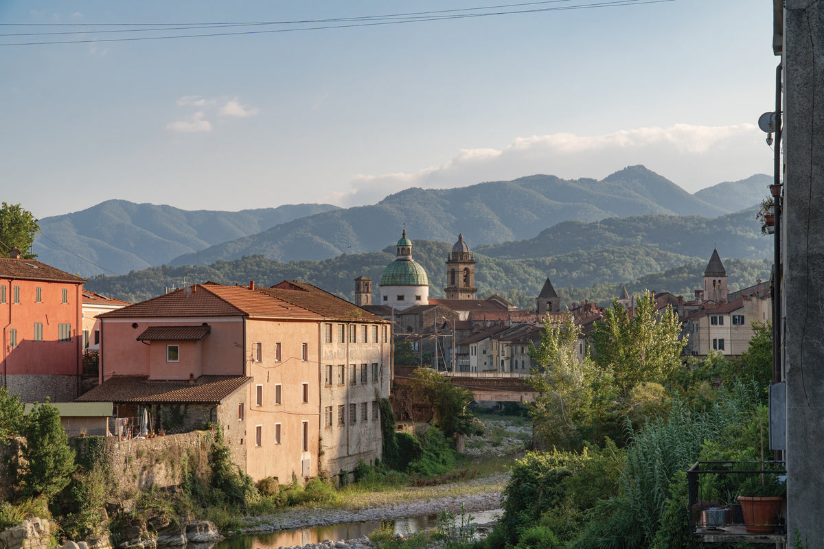 Walking the Via Francigena Pilgrim Route - Part 2 - Route Photos - The skyline of Pontremoli