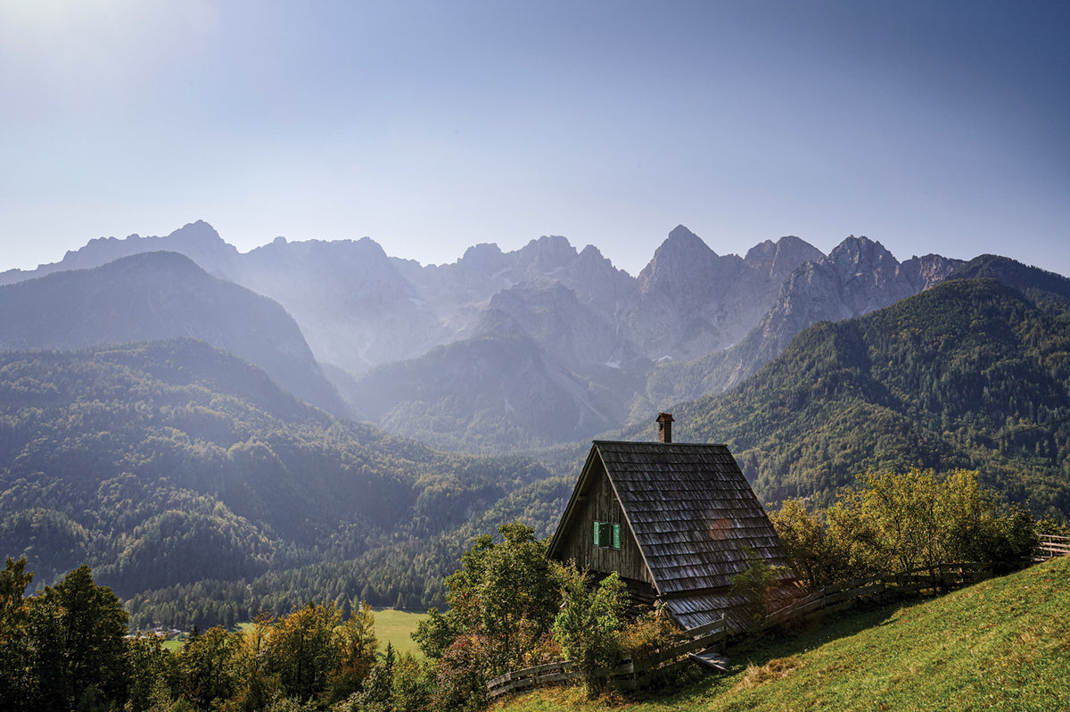 Hiking Slovenia's Juliana Trail - Route Photos - View of the Martuljek Group from Srednji vrh
(Stage 1)