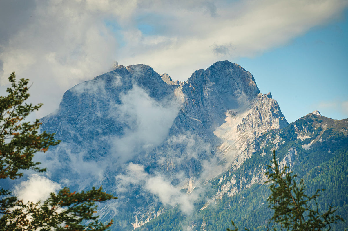 Hiking Slovenia's Juliana Trail - Route Photos - View from the trail above Dovje (Stage 2)