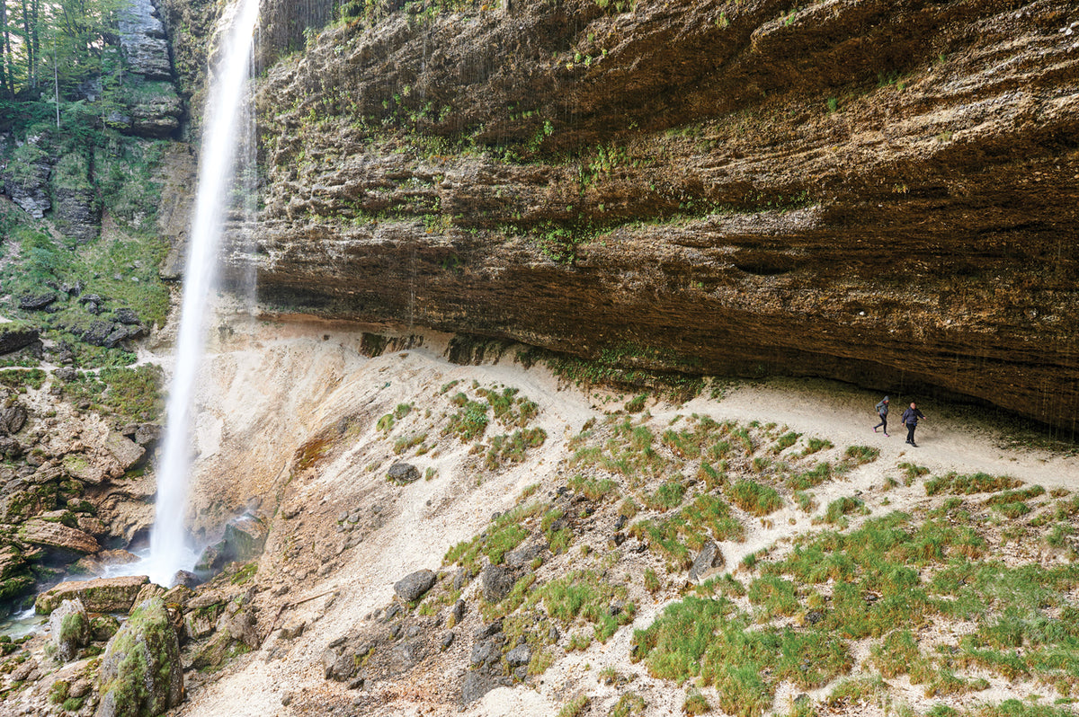 Hiking Slovenia's Juliana Trail - Route Photos - Lower Pericnik Waterfall (Side trip Stage 1)