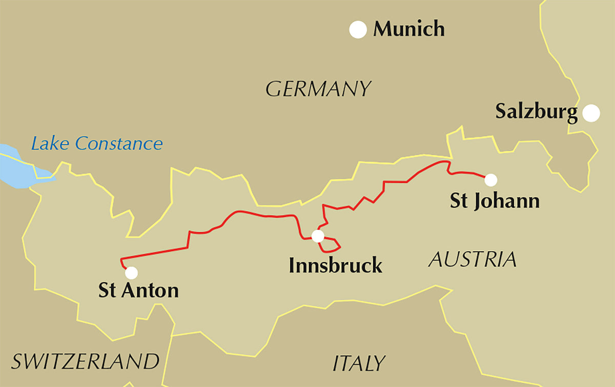 Trekking Austria's Adlerweg - Location Map