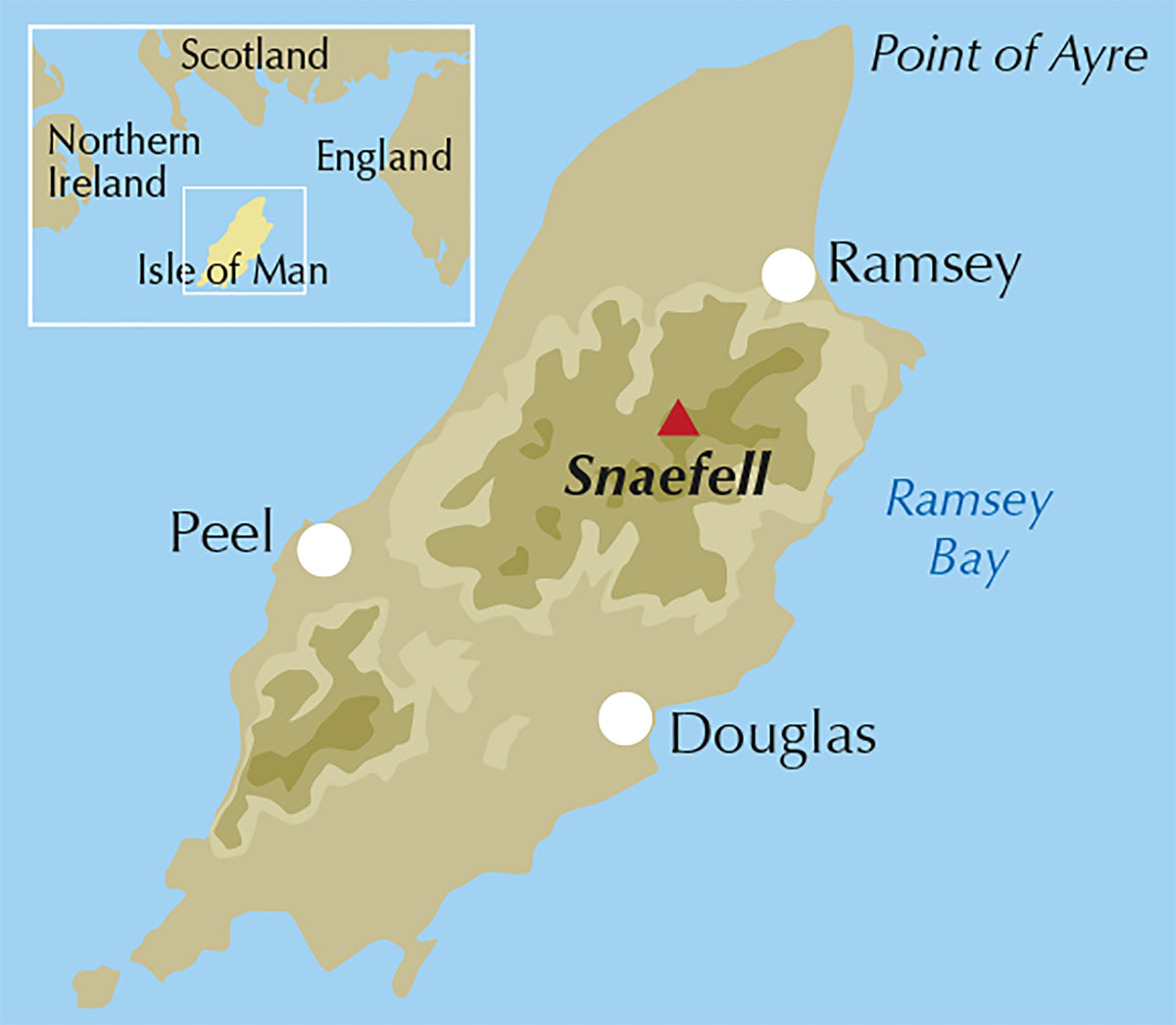 Walking on the Isle of Man - Location Map