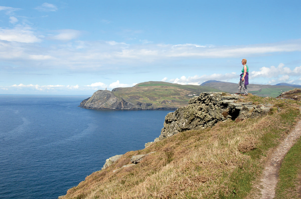 Walking on the Isle of Man - Route Photos - Looking across the bay to Bradda Hill (Walk 30)