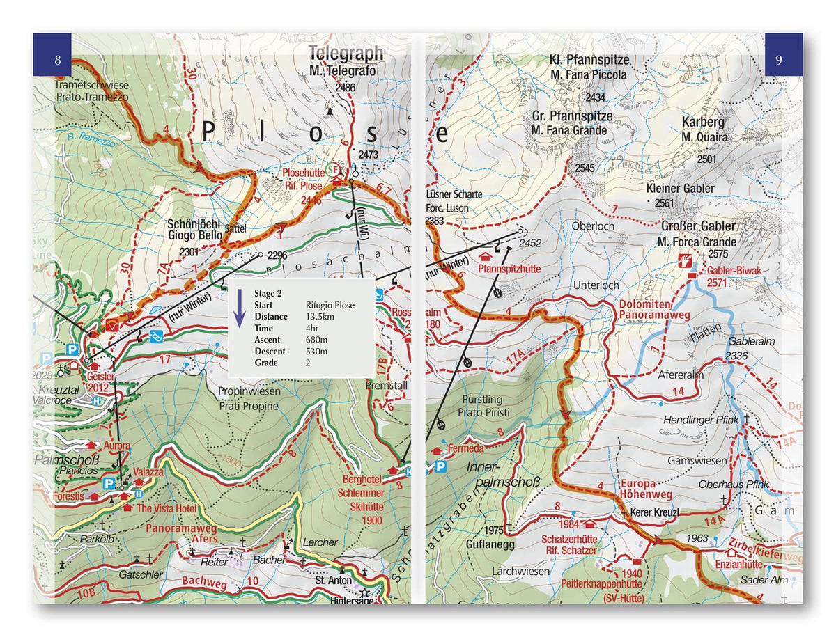 Alta Via 2 - Trekking in the Dolomites - Route Photos