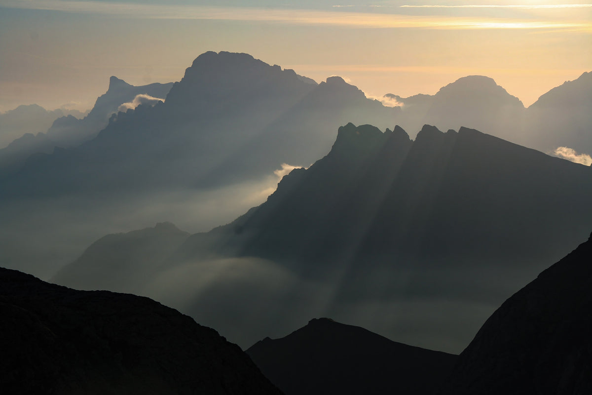 Alta Via 2 - Trekking in the Dolomites - Route Photos - Evening light from Rifugio Mulaz (AV2, Stage 7)
