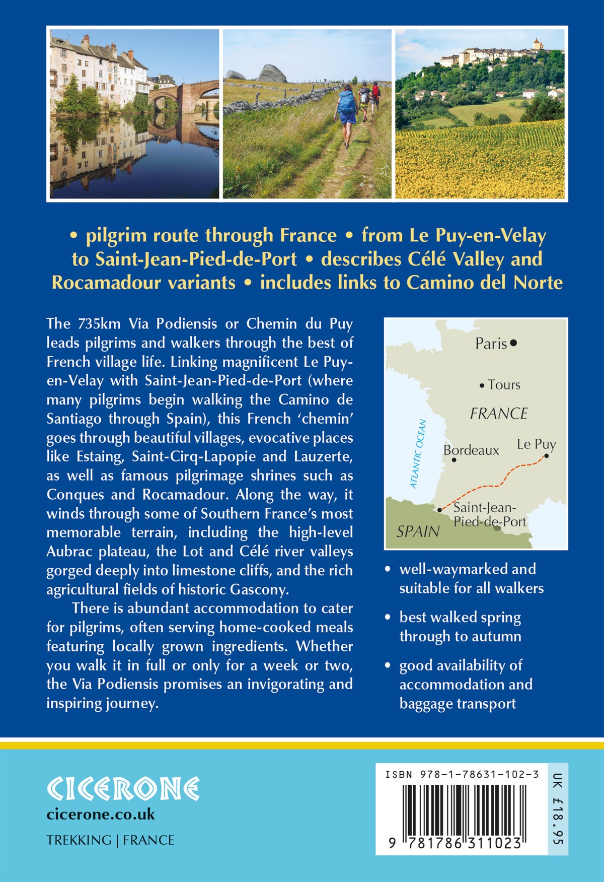 Camino de Santiago - Via Podiensis - Back Cover