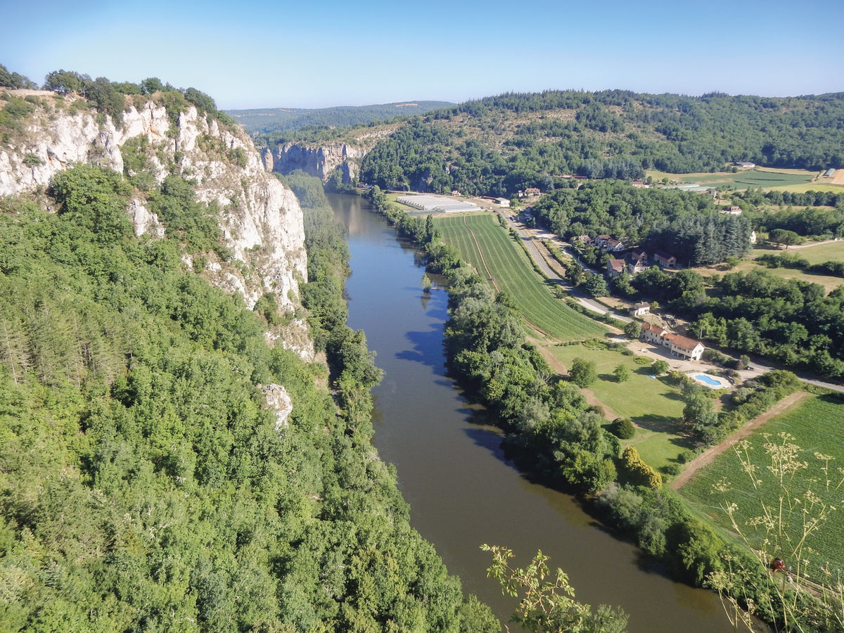 Camino de Santiago - Via Podiensis - Route Photos - A commanding view of the Lot River from the hill atop Saint-Cirq-Lapopie (Célé Valley variant)