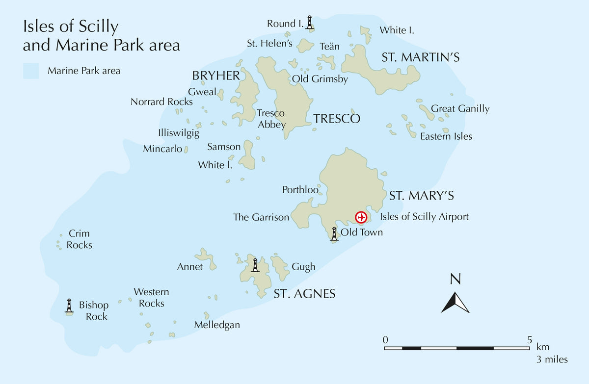 Walking in the Isles of Scilly - Overview Map