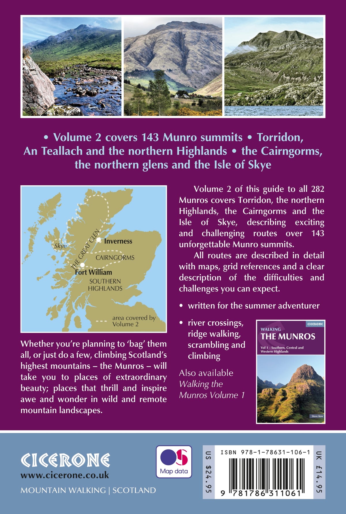 Walking the Munros Vol 2 - Northern Highlands and the Cairngorms - Back Cover
