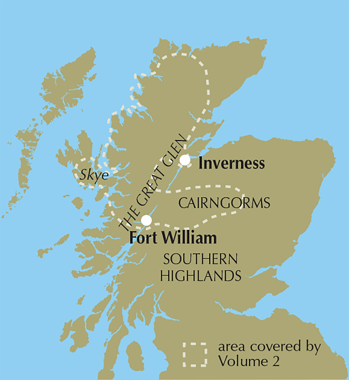Walking the Munros Vol 2 - Northern Highlands and the Cairngorms - Location Map