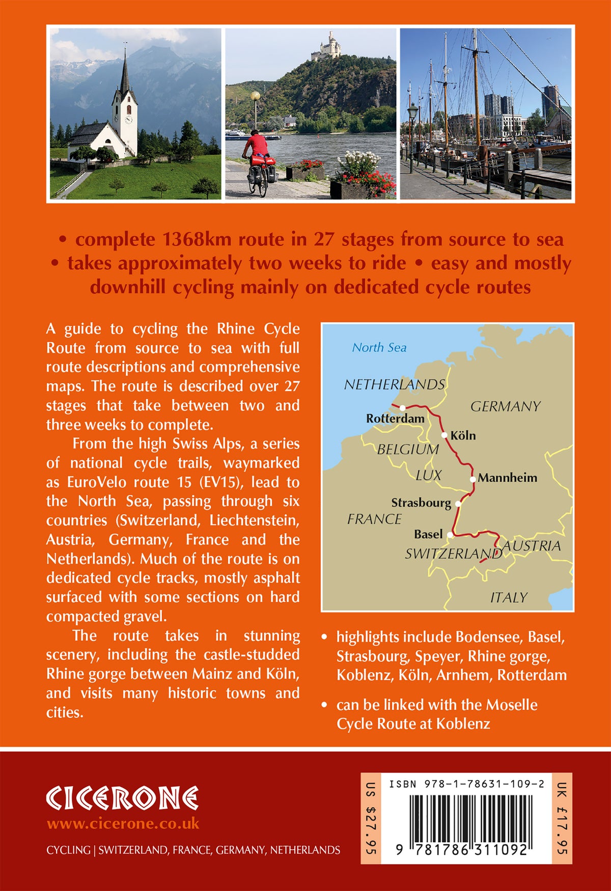 The Rhine Cycle Route - Back Cover