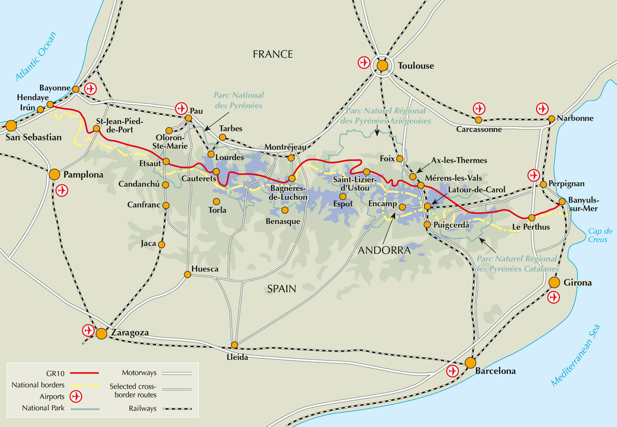 Trekking the GR10 - Overview Map