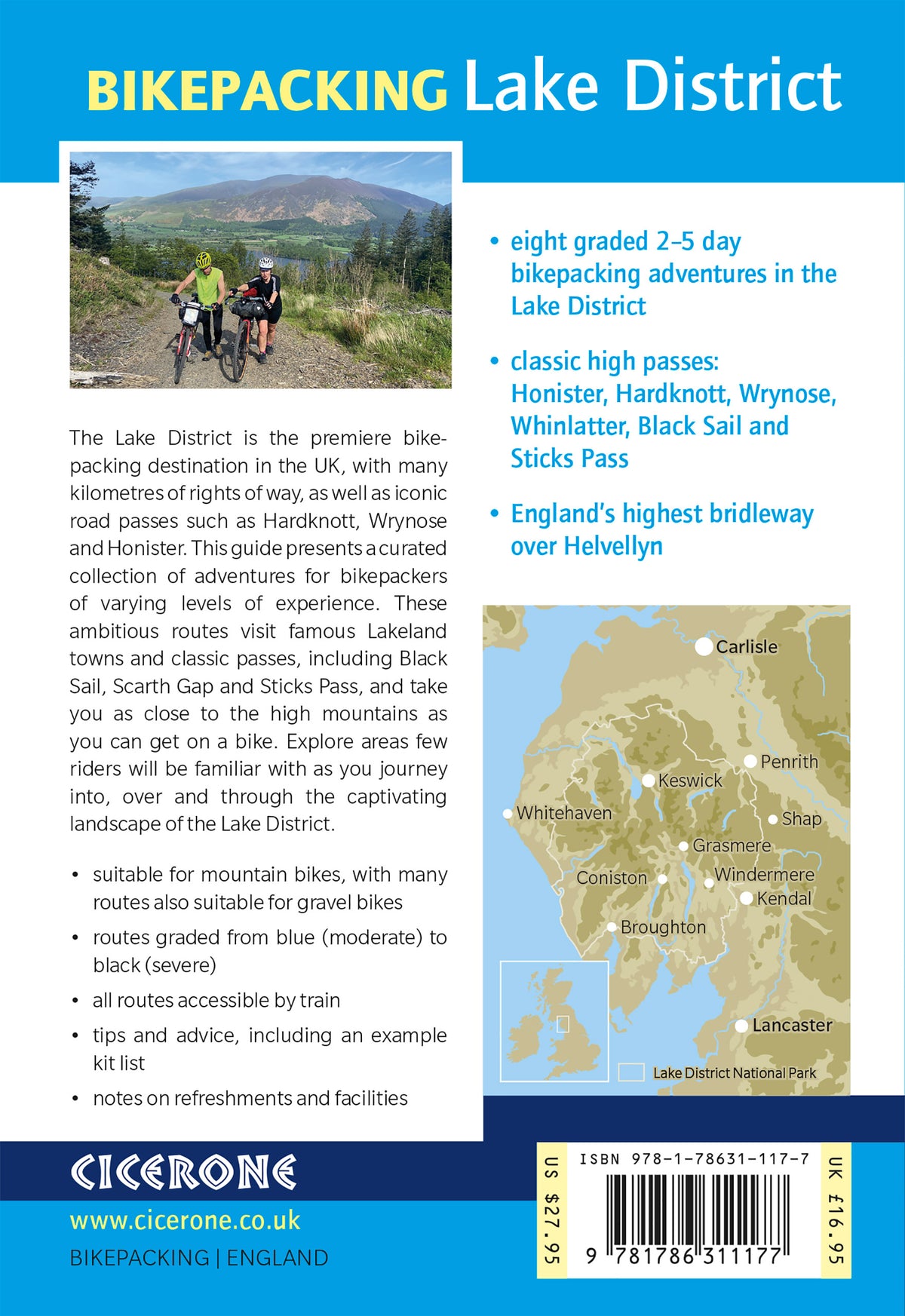 Bikepacking in the Lake District - Back Cover