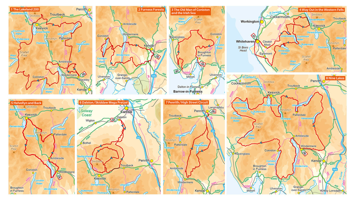 Bikepacking in the Lake District - Overview Map