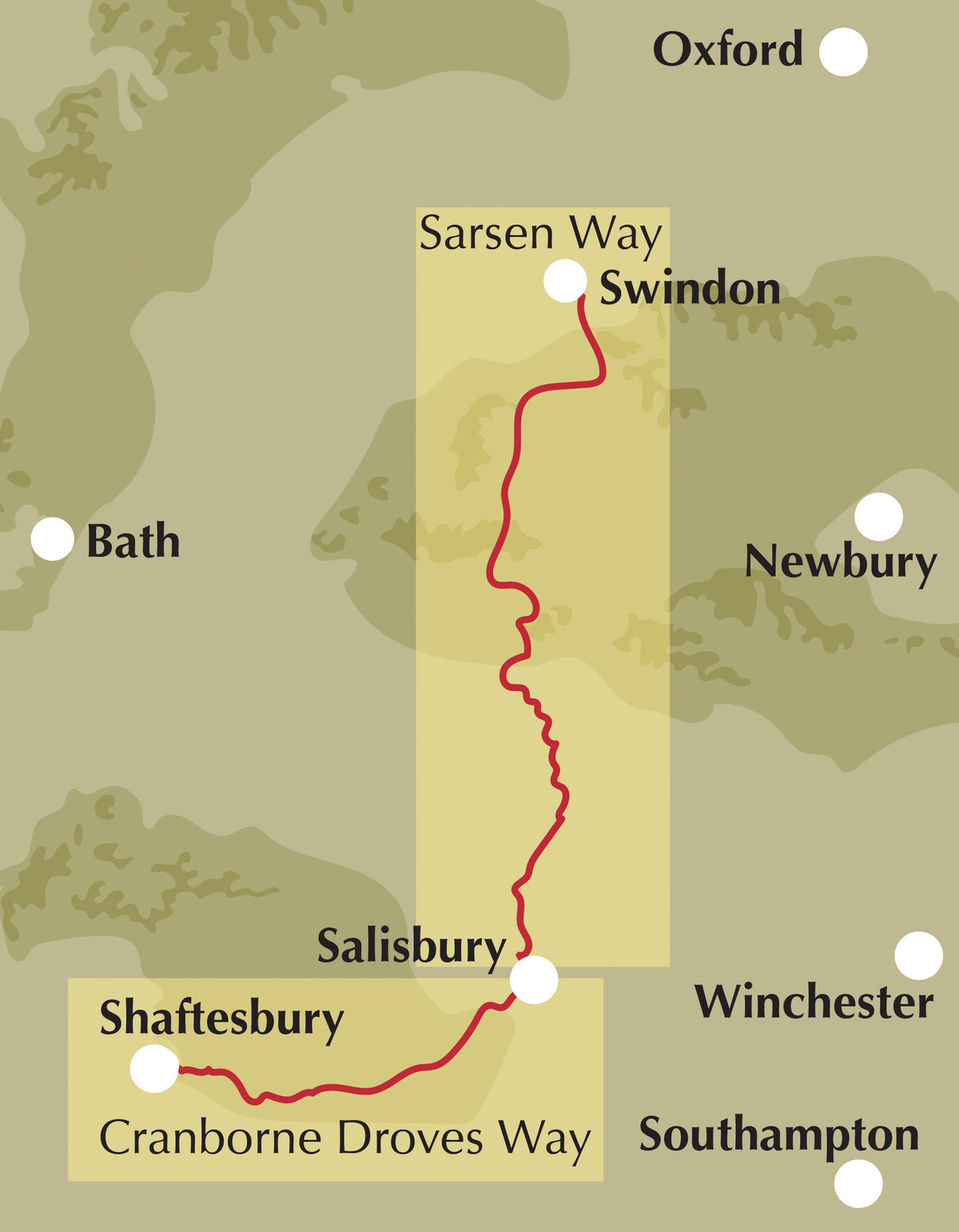 Walking the Sarsen Way - Location Map