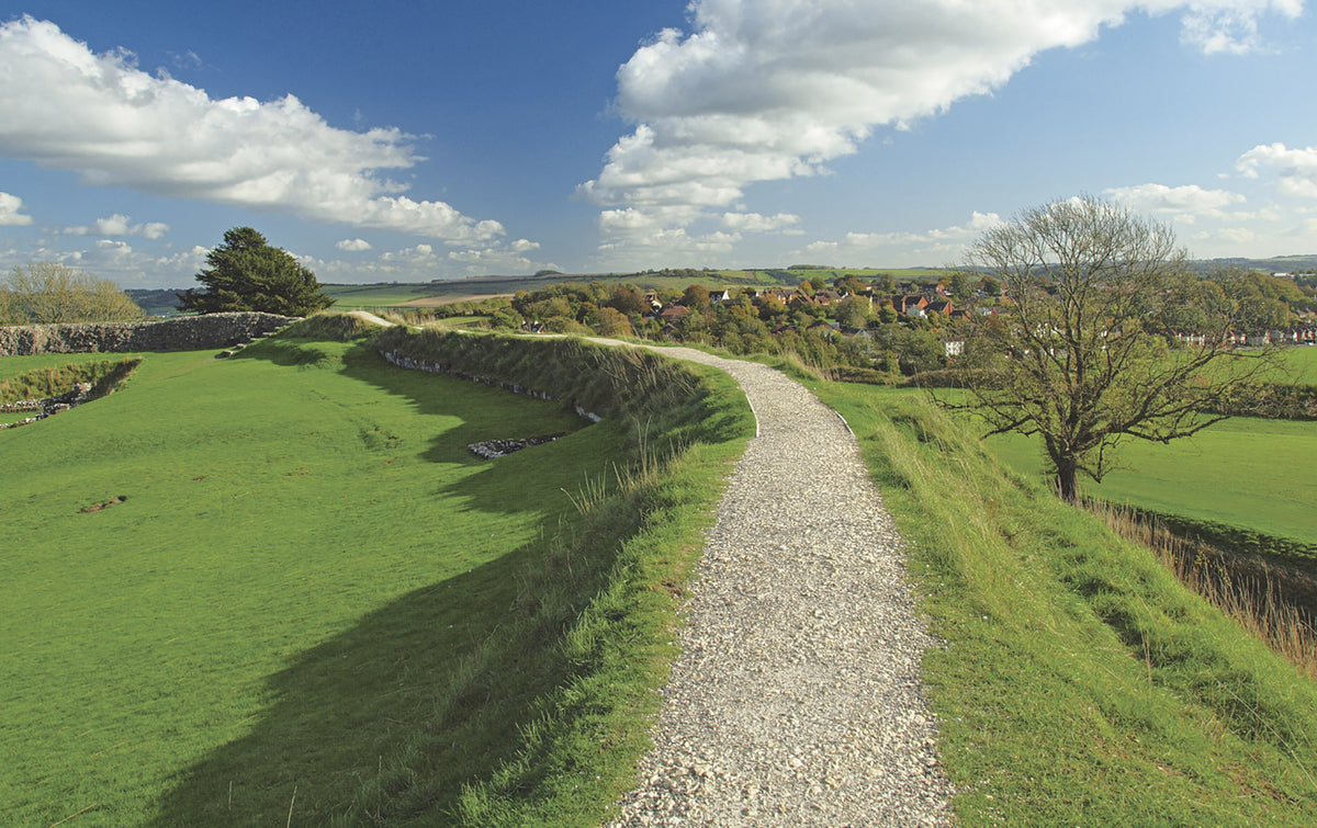 Walking the Sarsen Way - Route Photos - Ruins of an 11th-century Norman motte and bailey castle within the Iron Age earthworks at Old Sarum (Sarsen Way, Stage 6)