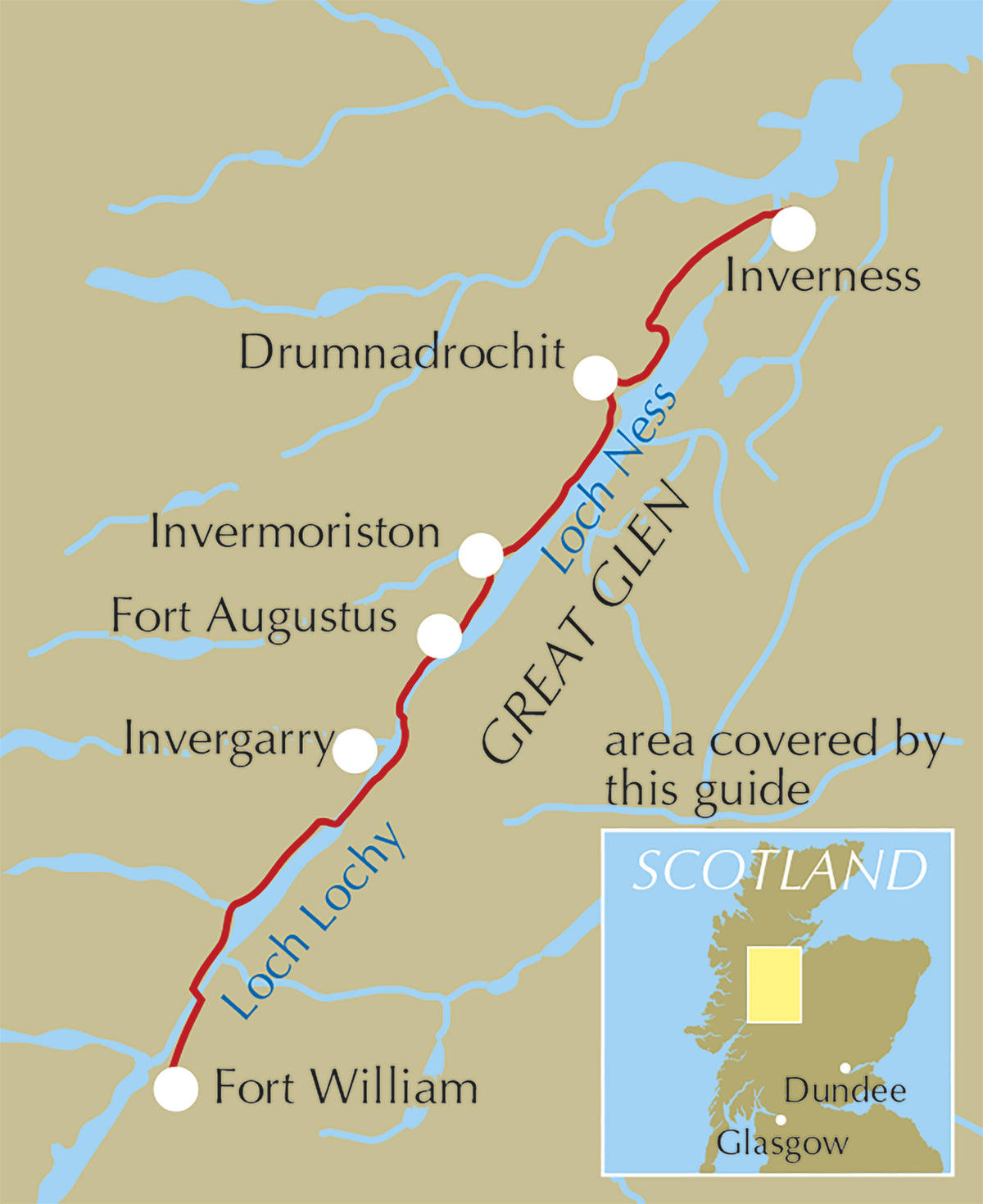 Walking the Great Glen Way - Location Map