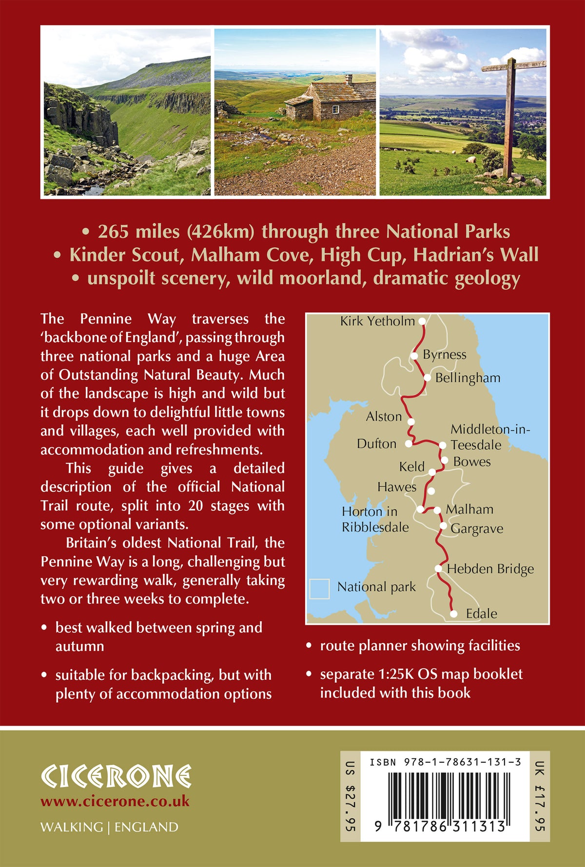 Walking the Pennine Way - Back Cover