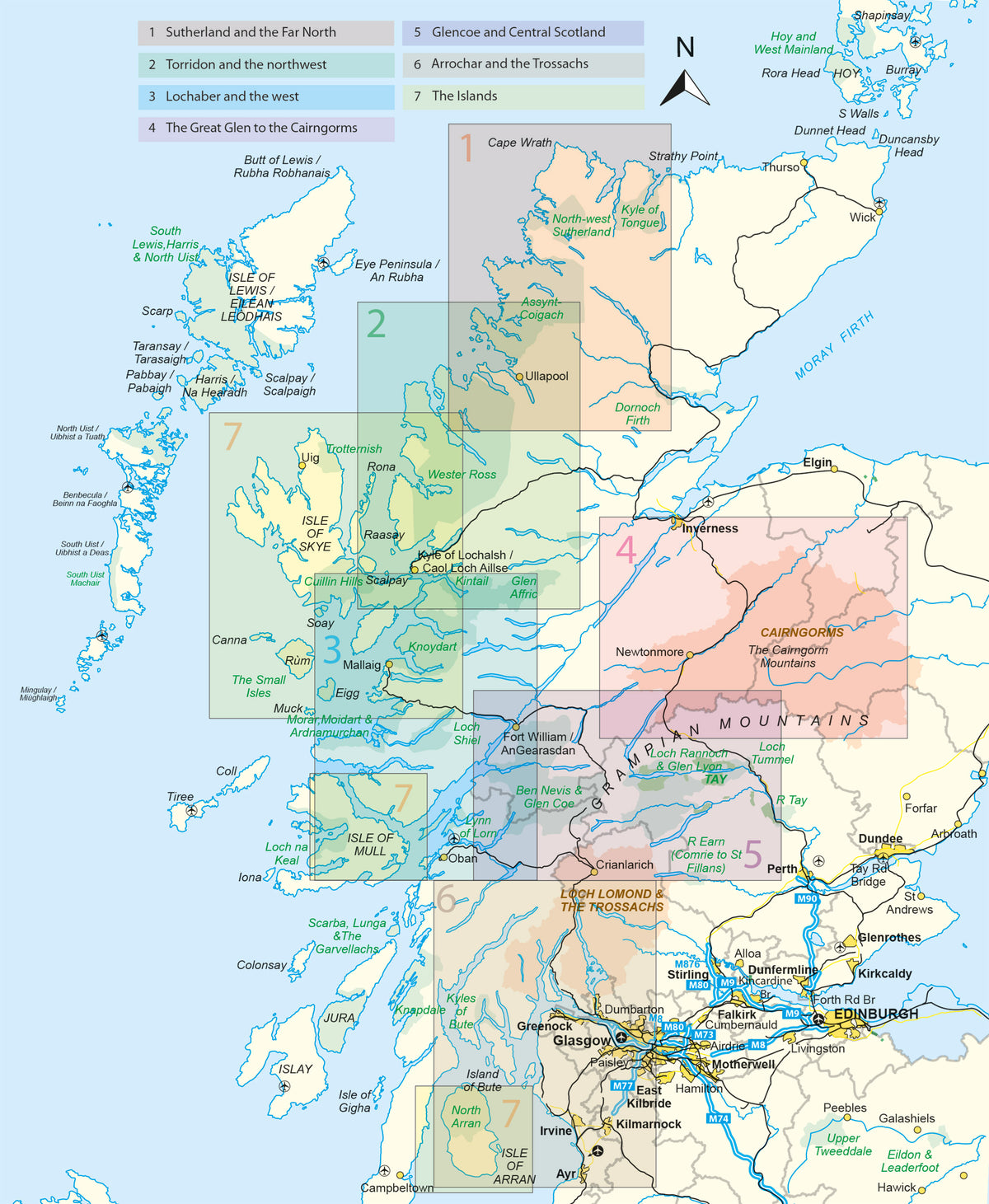 Scotland's Best Small Mountains - Overview Map